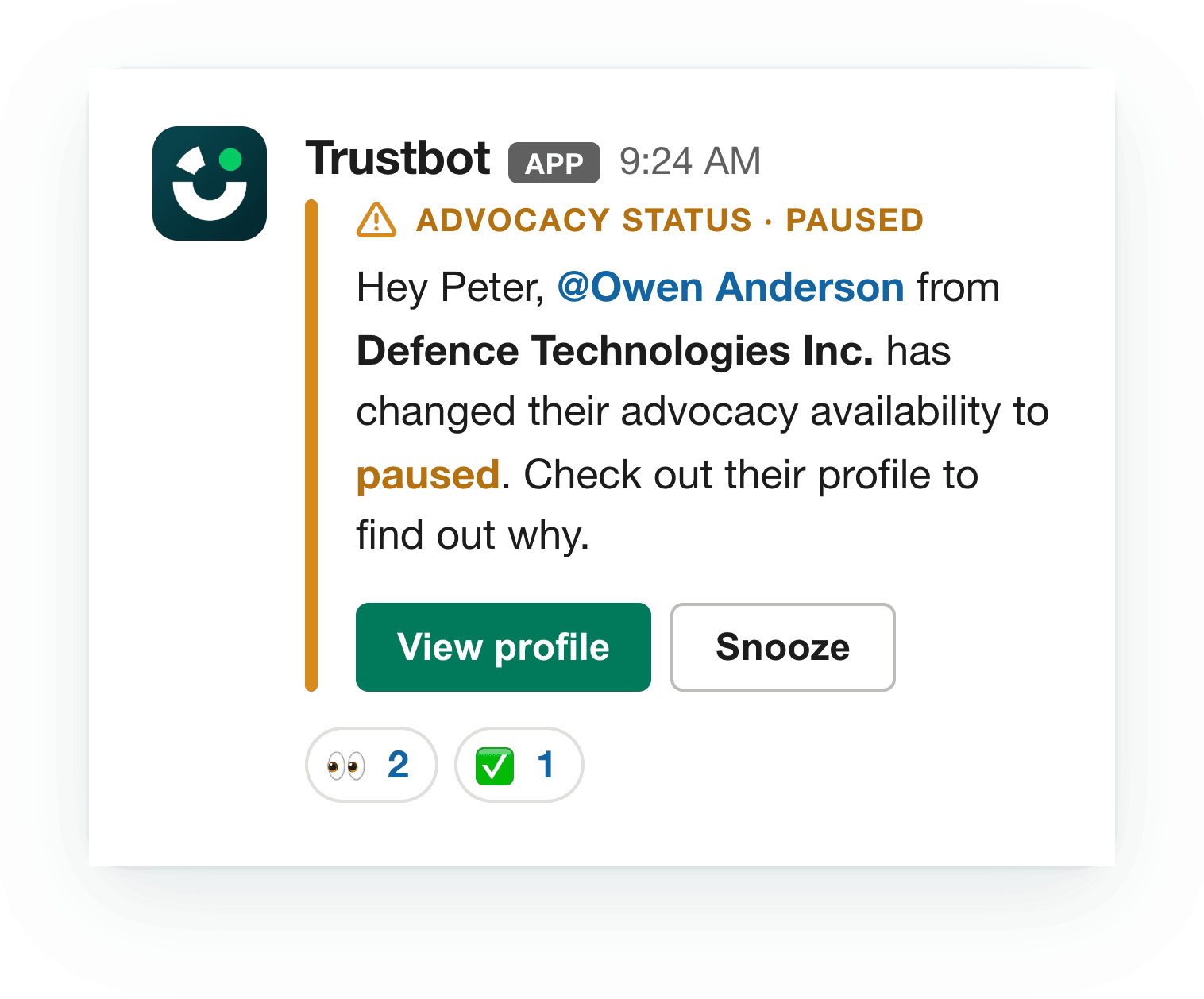 Churn risk detected and raised as an alert